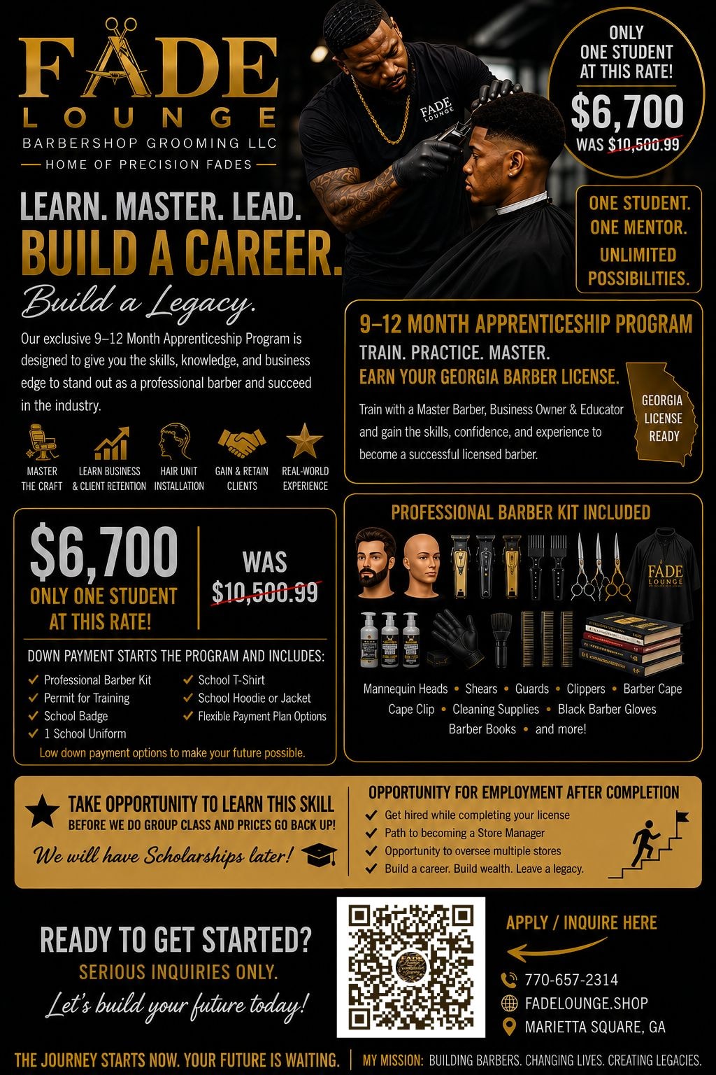 Apprenticeship Program — $6,700